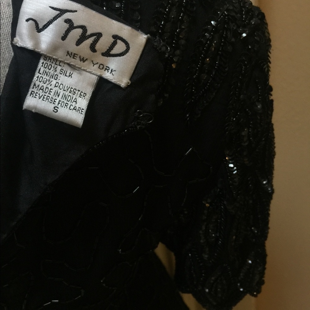 True Vintage Beaded Sequin Gatsby Retro Dress S♥️ - Picture 6 of 8